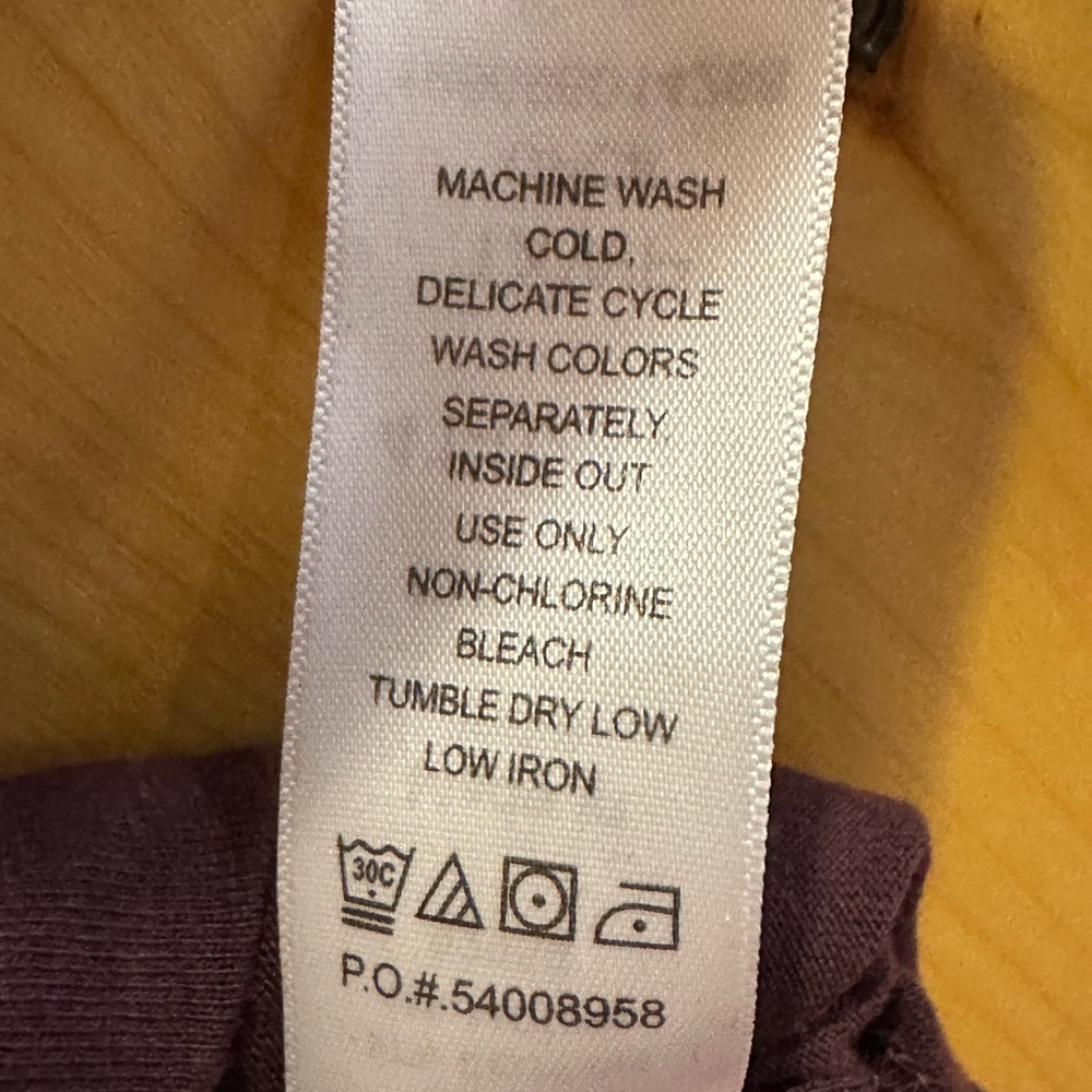 Catherine Petite 1X Plus Modal Cotton Purple Rhinestone 3/4 Sleeve Top Stretch - Picture 6 of 9
